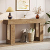 160 cm Long Console Table, Wooden Rectangular Sofa Table Behind The Couch, FarAT