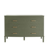 Dusk Sienna Vetiver Green & Gold Effect 6 Drawer Chest of Drawers RRP £499