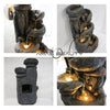Garden Fountain Water Feature LED Lights Indoor Outdoor Polyresin Statues Decor