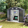 Heavy Duty Metal Garden Shed Outdoor Apex Roof Storage House w/ Free Foundation