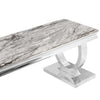 Living Room Furniture TV Stand Unit Display Entertainment Table Grey Marble Top