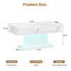 High Gloss Coffee Table with LED Light Living Room Cocktail Sofa Center Table