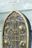 Large Mirror Rustic Design Arch Scroll Ornate Garden Wall Metal 40cm x 24cm