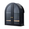 Arched Storage Cupboard Hanging Cabinet with Doors Wall-mounted Storage Cabinet
