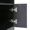 High Gloss Black TV Stand Cabinet Electric Fireplace Unit with 12 LED Backlight