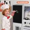 JOYLDIAS Kids Wooden Pretend Kitchen Cooking Playset Chalkboard Water Dispenser