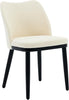 2-Piece Dining Chairs w/ Linen or Velvet Padded Seats, Wood Legs+High Back