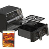 8L Double Basket Air Fryer with 8 Presets Display Recipe Timer Refurbished