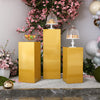 Square Metal Plinth Cylinder Dessert Pedestal Wedding Cake Flower Display Stand