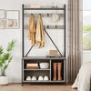 5in1 Coat Hall Tree Bench Coat Rack Shoe Storage Entryway Bench w/ Cubbies