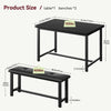 Small Kitchen Table Set with 2 Upholstered Bench, Dining Table Set Dining Room