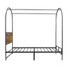 Canopy Bed Frame Metal 3ft Single Bed With Headboard & Heavy Duty Slat Support