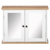 Bathroom Mirror Cabinet Wall Mounted Storage Cupboard W/ Double Door