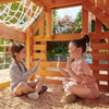 Large Wooden Swing Set Slides Rock Climbing Frame Little Tikes Panther Peak