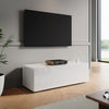 100cm High Gloss Floating TV Cabinet Stand Unit Storage Door Wall Mounted White