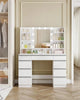 Dressing Table With Led Mirror Drawers Set Makeup Desk Vanity Table Lights Searc