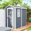 4 x 6ft Plastic Garden Shed with Floor, Window and Lockable Door