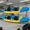 Freestanding Kayak Storage Rack with 6 Lockable Wheels-Black
