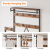 Hall Tree with Bench,10 Hooks,Shoe Storage,Freestanding Coat Rack for Hallway