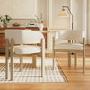 Dining Chairs Set of 4 w/ Boucle Fabric & Sturdy Wooden Frame for Dining, Living