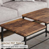 2-Tier Coffee Table End Table Living Room Center Table with Mesh Storage Shelf