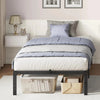 Double Bed Frame Industrial Metal Platform Bed with Headboard and Footboard