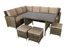 Signature Weave Charlotte Truffle Brown Outdoor Corner Dining Sofa Set RRP £1212