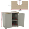 Priano Freestanding Bathroom Cabinet Unit Grey Vanity Cupboard Storage Unit