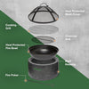 Fire Pit – 2 in 1 Firepit with BBQ Cooking Grill for Outdoor, Garden, Patio