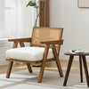 Mid-Century Modern Boucle Fabric Armchair Accent Chair for Living Room, Bedroom