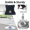 Velvet Swivel Bar Stools Set of 2 Swivel Kitchen Barstools Bar Chairs Grey Black