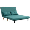 Click Clack Sofa Bed, 2 Seater Bed Settee for Living Room, Green