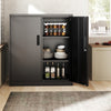 Metal Storage Cabinet with 2 Lockable Doors-Black