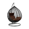 Hanging Rattan Egg Chair Garden Swing Chairs Patio Indoor Outdoor With Cushions