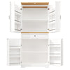 Kitchen Pantry Tall Freestanding Storage Cabinet with Drawer, and Door Shelves