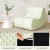 Bedroom Floor Couch Bean Bag Chair with Ottoman-Green