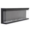 Electric 3 Sided Media Fire 40-100in Wall Insert LED Flames Fireplace Panoramic