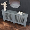 Radiator Cover MDF Wood Cross Pattern Grill Wall Cabinet Traditional Furniture
