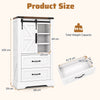 Farmhouse Bathroom Floor Cabinet Freestanding Storage Cabinet-White