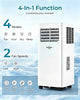 Portable Air Conditioner 9000 BTU,4-In-1 Cooling AC-Dehumidifier,Fan,Sleep mode