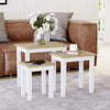 Wooden Nest of Tables 3 Piece Table Set Coffee Side Living Room Furniture