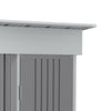 5x3ft Metal Galvanized Garden Shed Waterproof Outdoor Tools Storage Small House