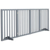 4 Panels Folding Pet Gate Freestanding Wooden Dog Fence Safety Barrier Divider