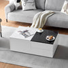 High Gloss Coffee Table Rectangular Living RoomFurniture 3Drawers Hidden Storage