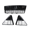 Zetec S Style Front Bumper Grille Honeycomb Gloss Black For Focus MK3 2012-2014