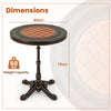 60CM Round Patio Dining Table Cast Aluminum Dining Table-Bronze
