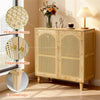 Sideboard Storage Cabinet Cupboard Buffet with Rattan Door Dining Room Furniture