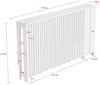 Radiator Cover White Modern Vertical Slat Shelves MDF Storage Cabinet Medium