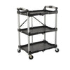 Portable Folding Workshop Garage Trolley 3 Level Shelf Cart Storage 165lb UK