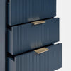 OHS Ribbed Bedside Table Cabinet 3/4/5/6 Draw Nightstand Side Board